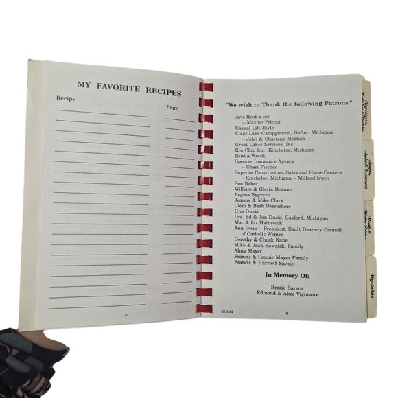 Rudyard Michigan St Josephs Catholic Church Cook Book Best Home Kincheloe - Picture 5 of 9